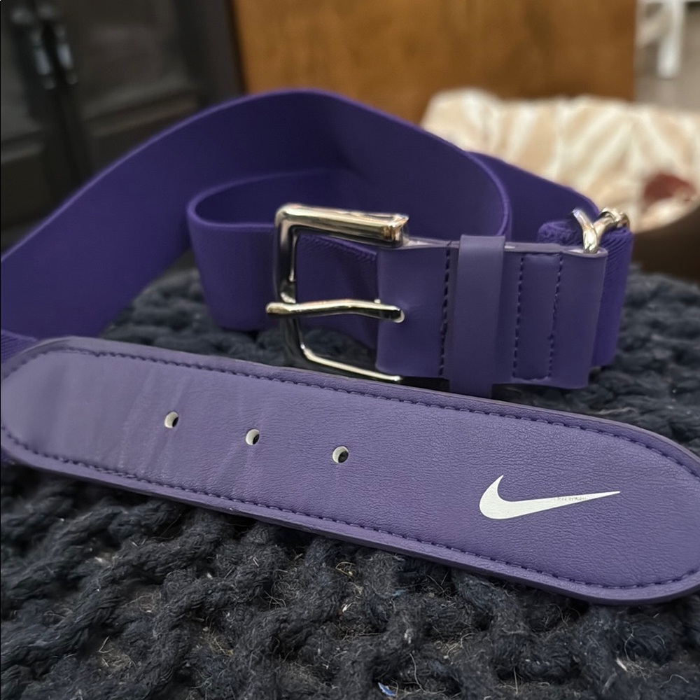 Nike Purple Belt with Silver Buckle